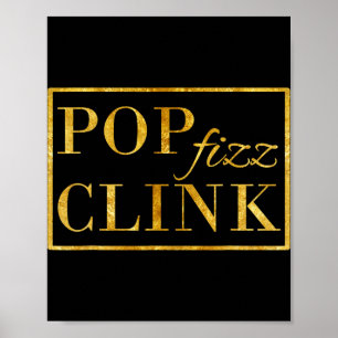 Affiche Boire P Clink Fizz Bonne Année La Saint-Sylvestre