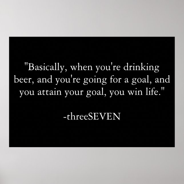 Affiche Boire pour gagner la vie