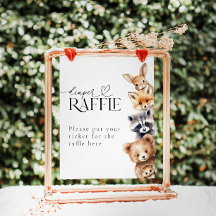 Affiche Bois Animaux Baby showers modernes Brouille