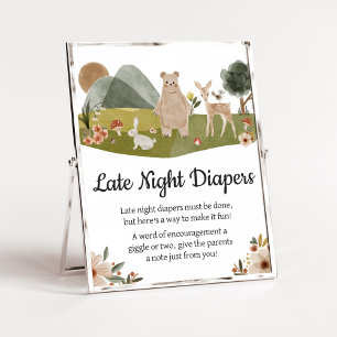 Affiche Bois Animaux Boho Diapeurs nocturnes