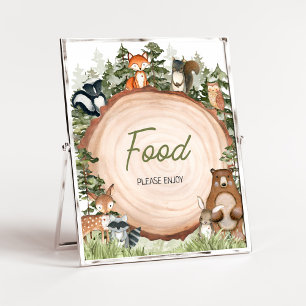 Affiche Bois Animaux Bois Tranches Alimentation