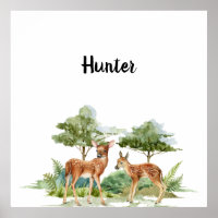 Bois animaux de la forêt cerfs mignon nom