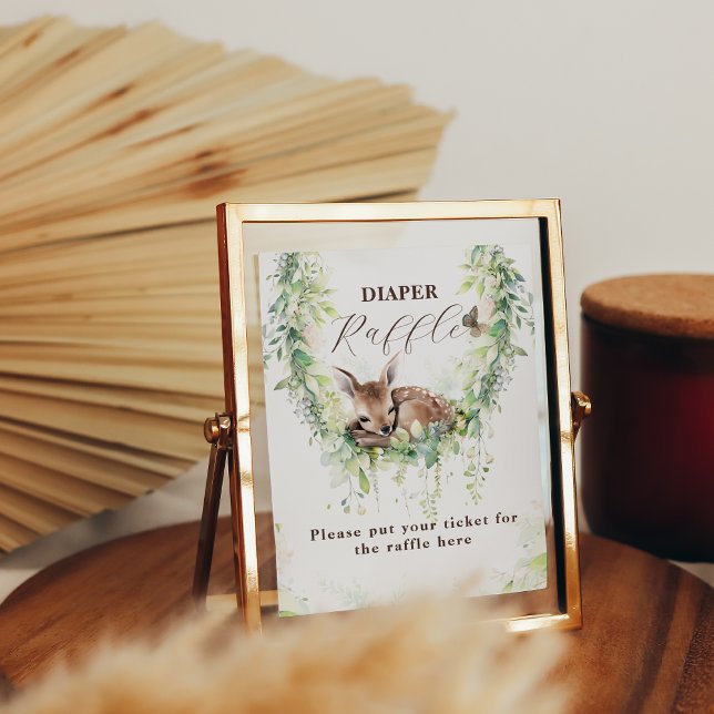 Affiche Bois Animaux Végétation Bébé Garçon Douche couche (Créateur téléchargé)