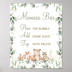 Affiche Bois Animaux Verdure Maman-osa Momosa Bar