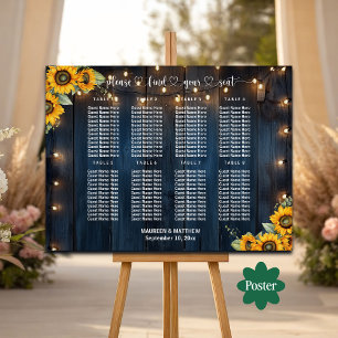 Affiche Bois Bleu Éclairage 8 Tables Siège Mariage