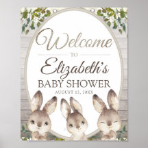 Bois Bunny Genre Baby shower neutre Bienvenue