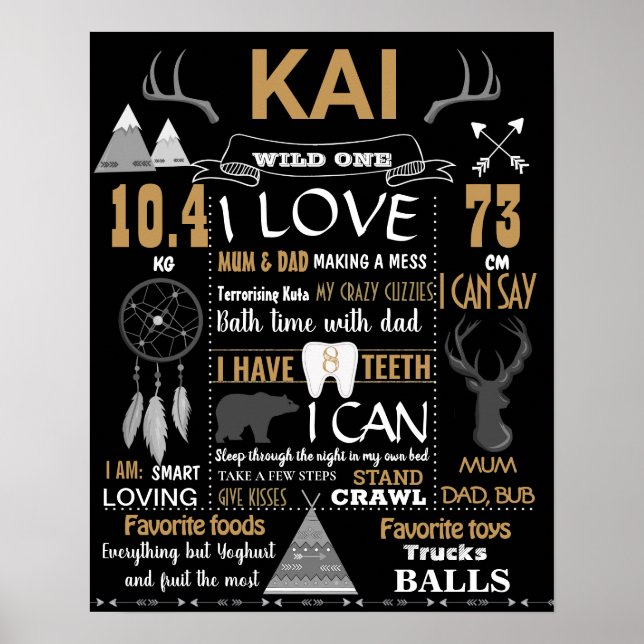 Affiche Bois de bois de bûcheron bois élans orignaux Anniv (Devant)