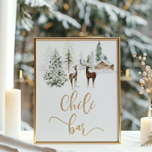 Affiche Bois de cerf de forêt Chili bar
