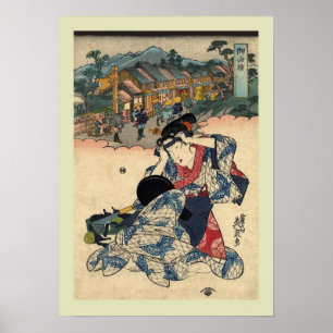 Affiche Bois de graveur japonais