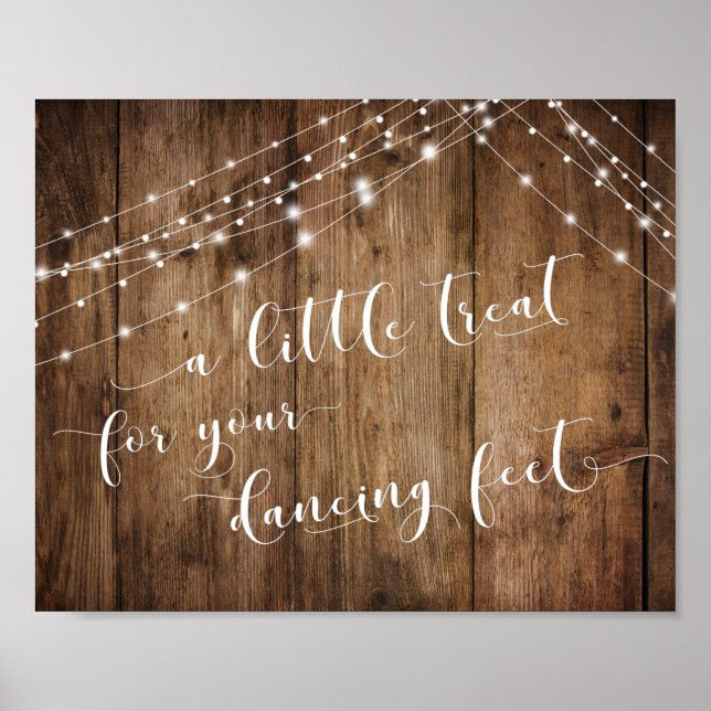 Affiche Bois et lumières Un petit régal pour vos pieds dan (Devant)