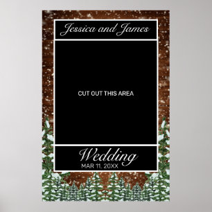 Affiche Bois neigeux et Mariages campagnards forestiers Ph