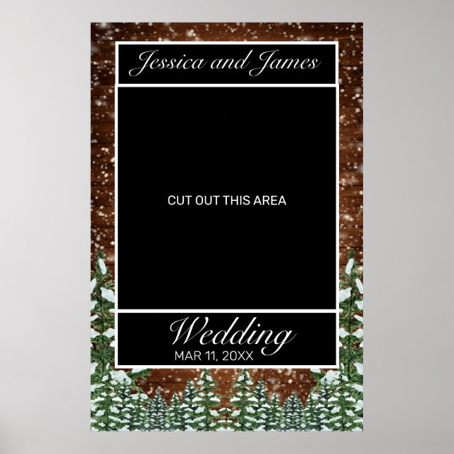 Affiche Bois neigeux et Mariages campagnards forestiers Ph (Devant)