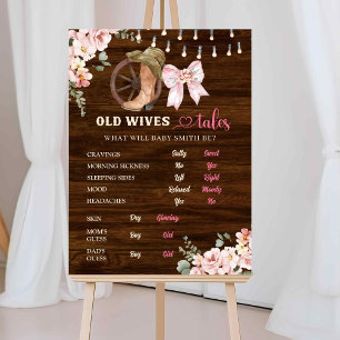 Affiche Bois rustique Floral Vieux contes