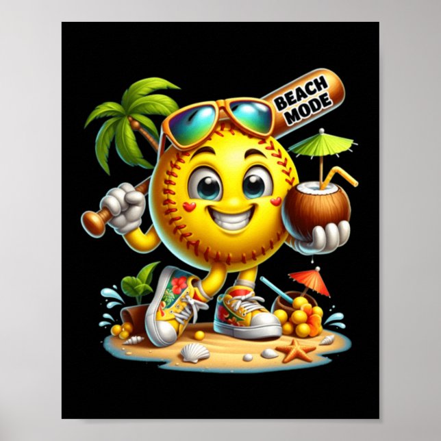 Affiche Boisson de caractère chauve-souris de vacances d'é (Devant)