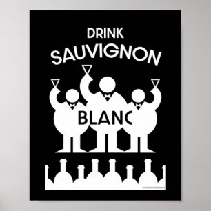 Affiche Boisson de vin Sauvignon Blanc