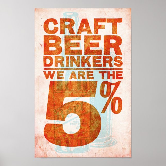 Affiche Boissons De Bières Artisanales - Nous Sommes Les 5 (Devant)