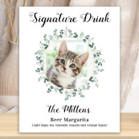 Boissons de signature de mariage de chat Photo Bar