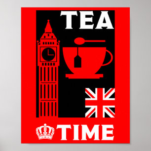 Affiche Boissons de thé britanniques classiques