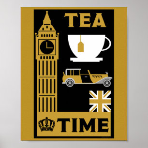 Affiche Boissons de thé britanniques classiques