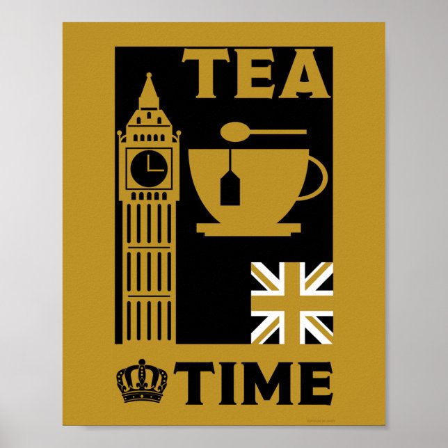 Affiche Boissons de thé classiques britanniques Latte Mug (Devant)