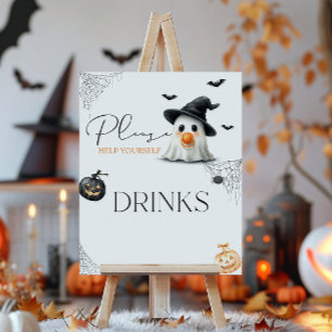 Affiche Boissons Petit Boo Baby shower Halloween