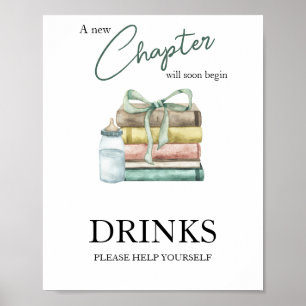 Affiche Boissons pour bébé chapitre livre d'histoires à l'