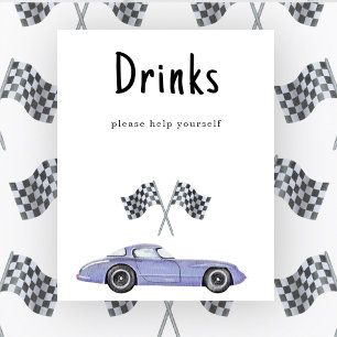 Affiche Boissons pour la fête prénatale de bébé garçon voi