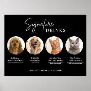 Affiche Boissons Signature Animaux de Compagnie Imprimable