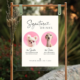 Affiche Boissons Signature Modern Dog   Signe de mariage B