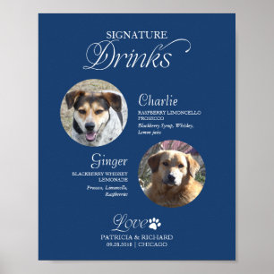 Affiche Boissons Signature Photo Animaux de Compagnie Pann