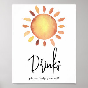 Affiche Boissons Sunshine
