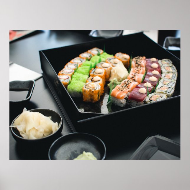 Affiche Boîte à Bento Sushi Japonaise Alimentation asiatiq (Devant)