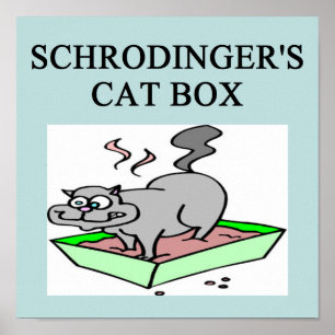 Affiche boîte à chat de schrodinger