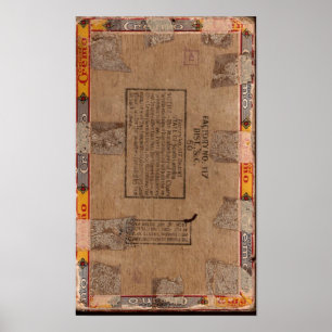 Affiche boîte à cigares dans