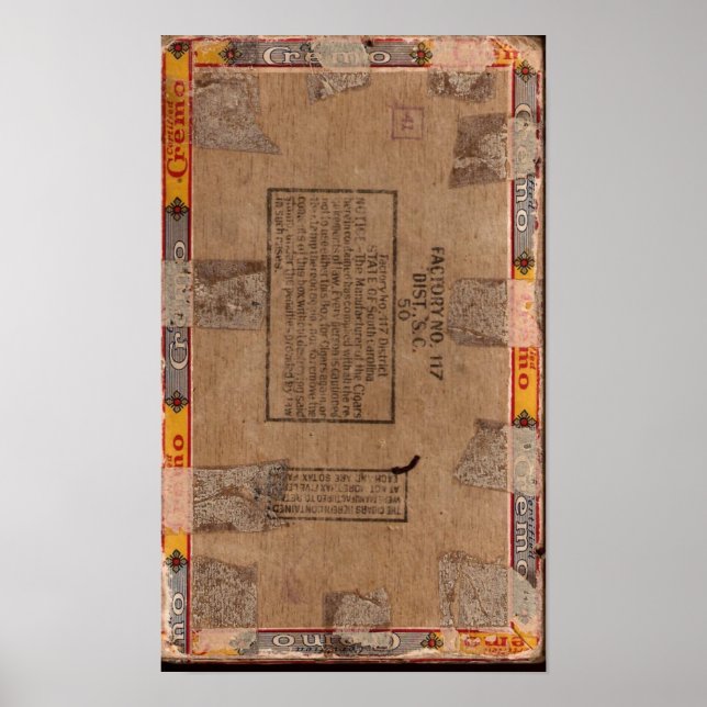 Affiche boîte à cigares dans (Devant)