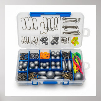 Affiche Boîte à outils de pêche