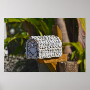 Affiche Boîte aux lettres coquillage, Fort Myers Beach, Fl