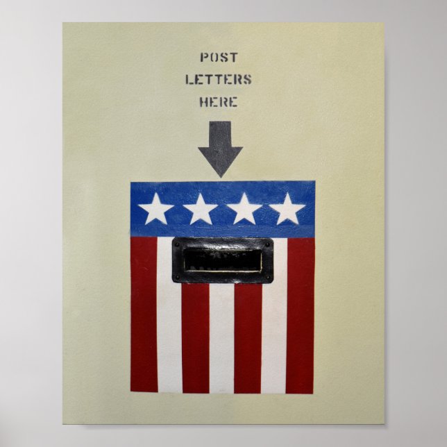 Affiche Boîte aux lettres sur le cuirassé USS Alabama (Devant)