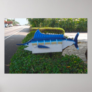 Affiche Boîte aux lettres Swordfish sur l'île d'Hawaï