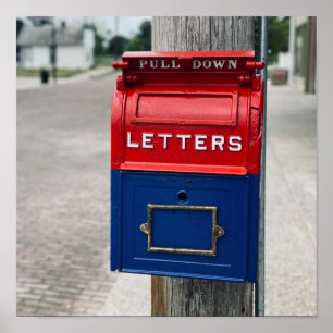 Affiche Boîte aux lettres vintage