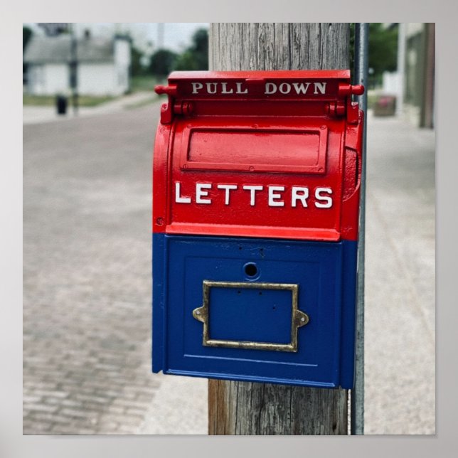 Affiche Boîte aux lettres vintage (Devant)