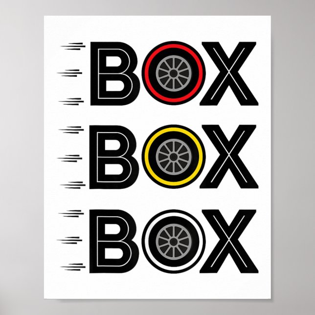 Affiche Boîte Box Pit Radio Call Tire Composé Motorsport (Devant)
