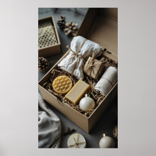 Affiche boîte cadeau éco-conviviale savon artisanal, envel