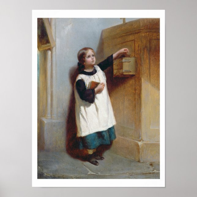 Affiche Boîte de collecte (huile sur panneau) (Devant)