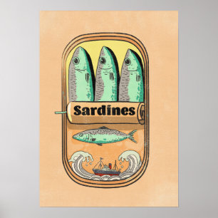 Affiche Boîte de sardines