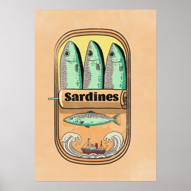 Affiche Boîte de sardines (Devant)