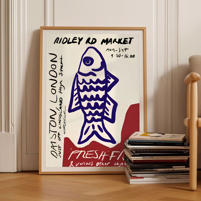 Affiche Boîte de sardines imprimée Sardines Boîte vintage  (Créateur téléchargé)