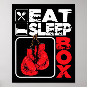 Affiche Boîte de sommeil - Boxe de salle de gym Lover Boxe