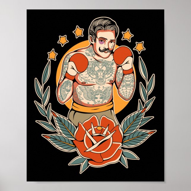 Affiche Boîte de tatouage traditionnelle américaine Flash  (Devant)