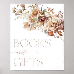 Affiche Boite et cadeaux signe boho automne floral